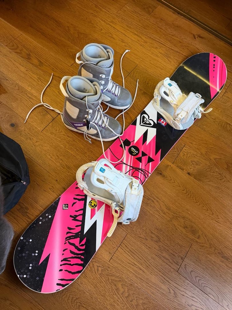 Roxy Sugar Banana 147 cm Snowboard Seti + ThirtyTwo Bot - 4