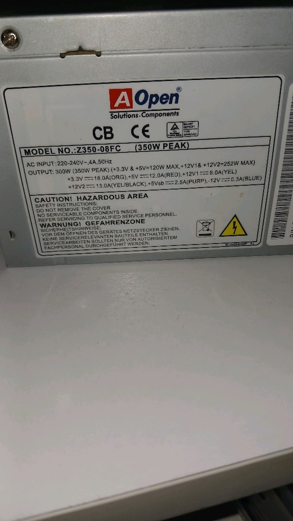 AOpen 350W Güç Kaynağı (PSU) - Arızalı / Parça Niyetine - 2