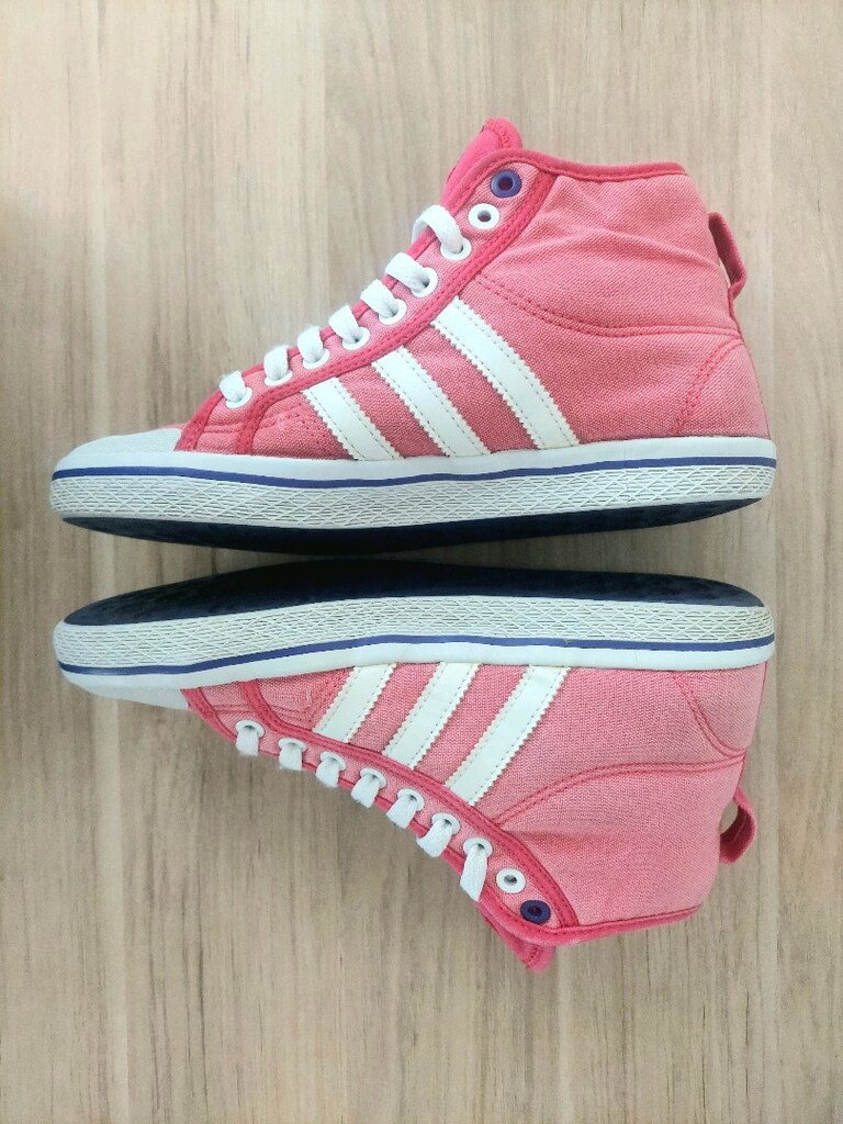 ADİDAS Nizza yüksek bilekli toz pembe kanvas Sneaker - 4