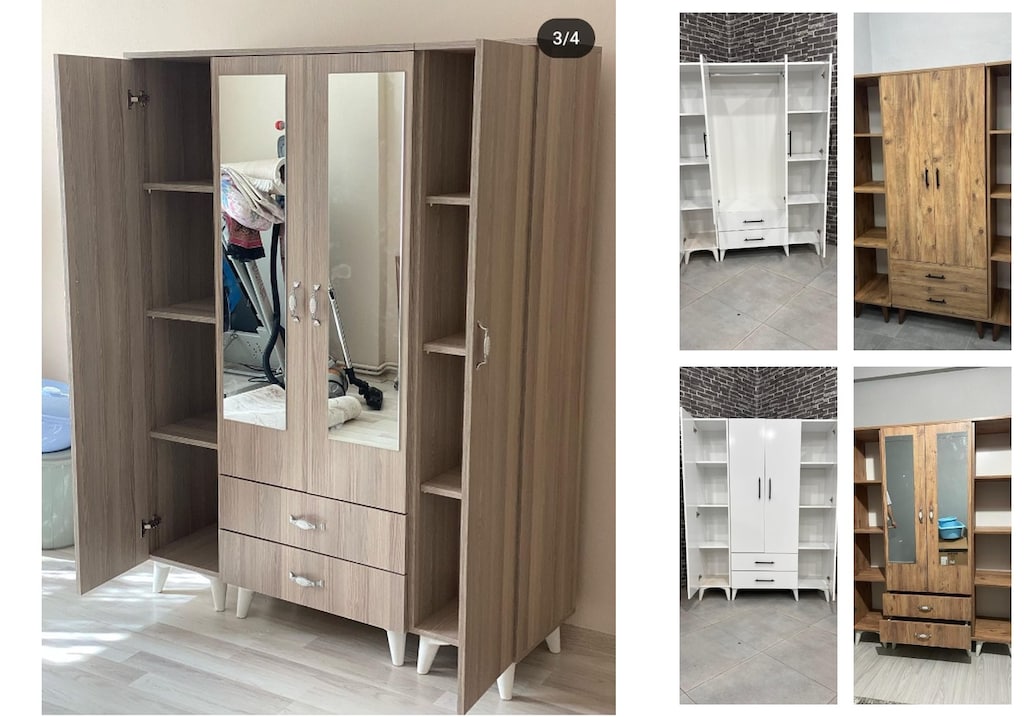 4 kapaklı elbise dolabı lsgnbxxfev - 5