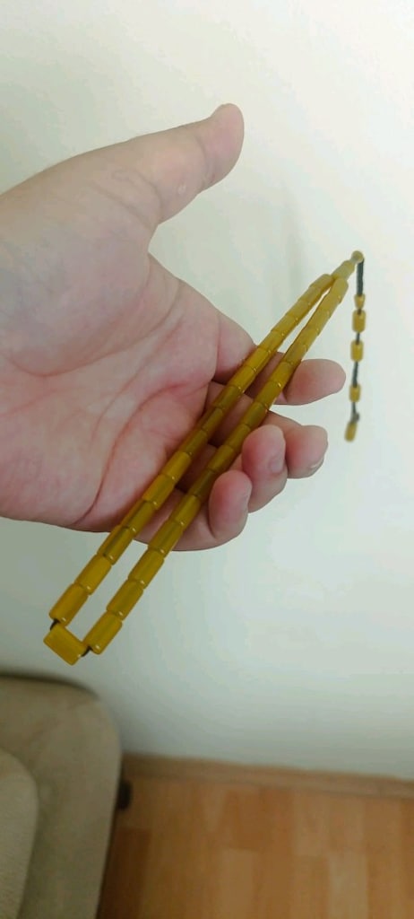 Kehribar Frenli Kesme Model Tesbih - 4