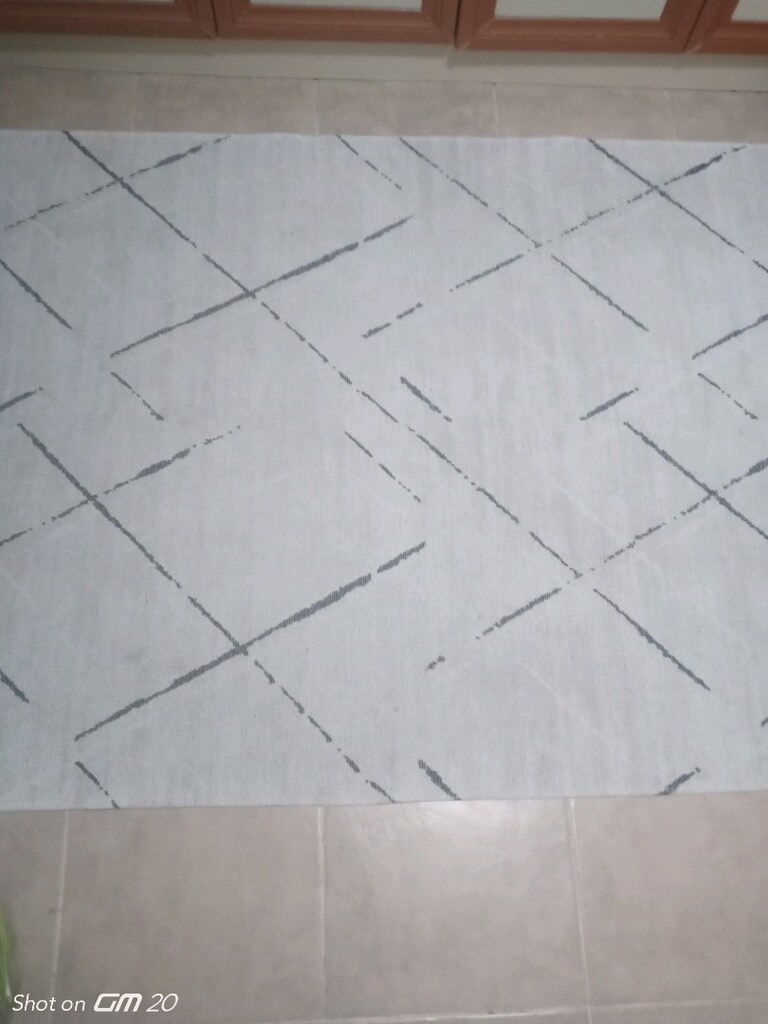 kaydırmaz taban kilim ekru siyah renk - 5