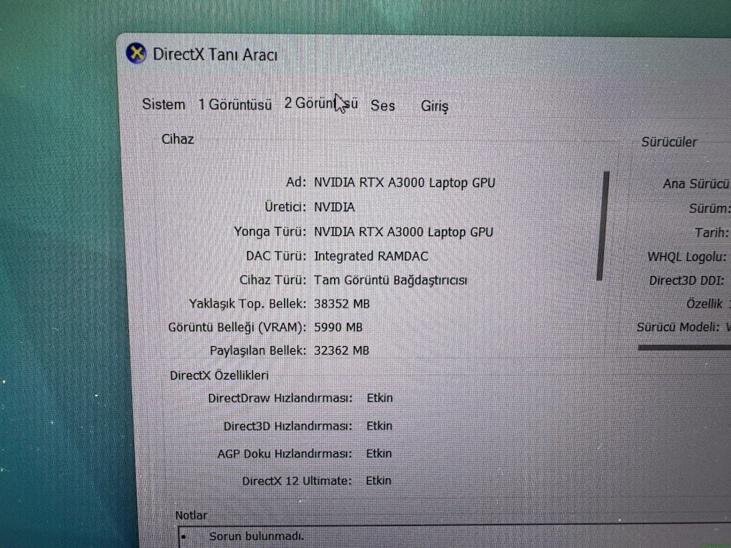 DELL İ7 11. NESİL 64 GB RAM 512 NVME QUADRO A3000 - 8