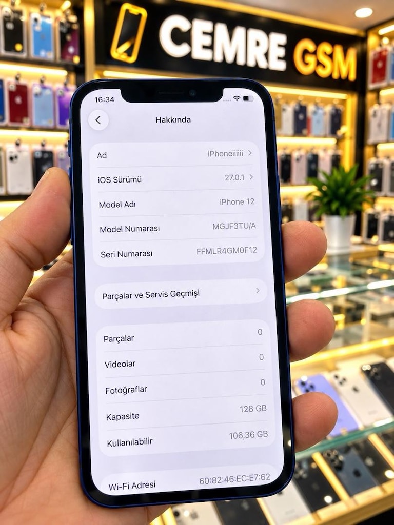 İPHONE 12 128 GB PİL 99 EKRAN A KALITE DEĞIŞEN HATASIZ FACE ID OF - 5