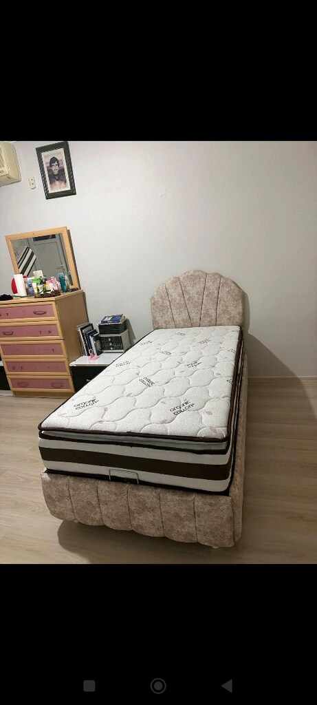 Tek kişilik baza Başlık petli yatak takım sandıklı baza - 4