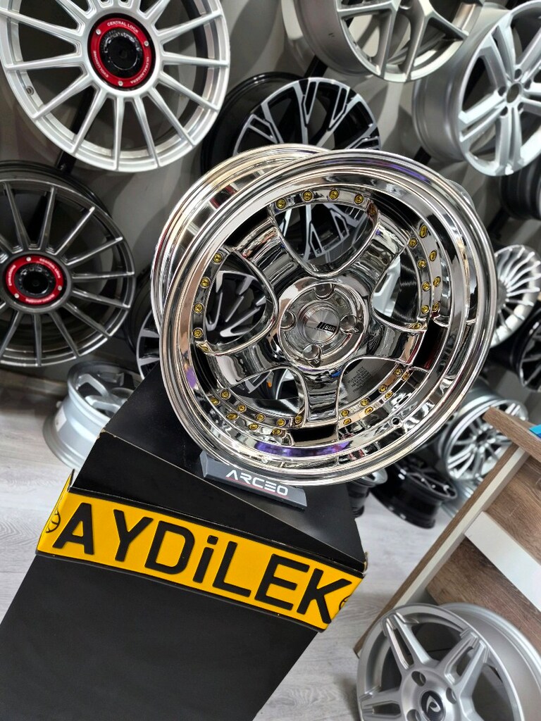17 İNÇ SSR KROM JANT ÖN 7.5J ARKA 9J GOLD DETAYLAR 4×100 BİJON ÇAPINDA - 3