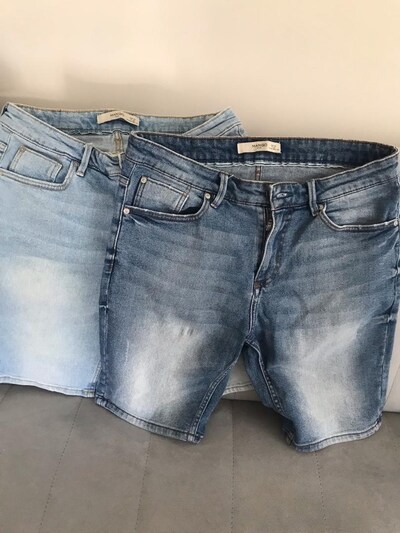 Mango erkek slim fit kot şort 40 beden