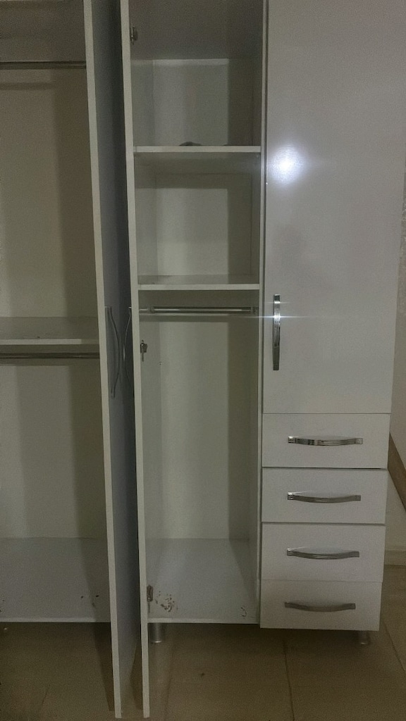 FUL MDF 4 KAPILI ELBISE DOLABİ SIFIR AYARİNDA - 3
