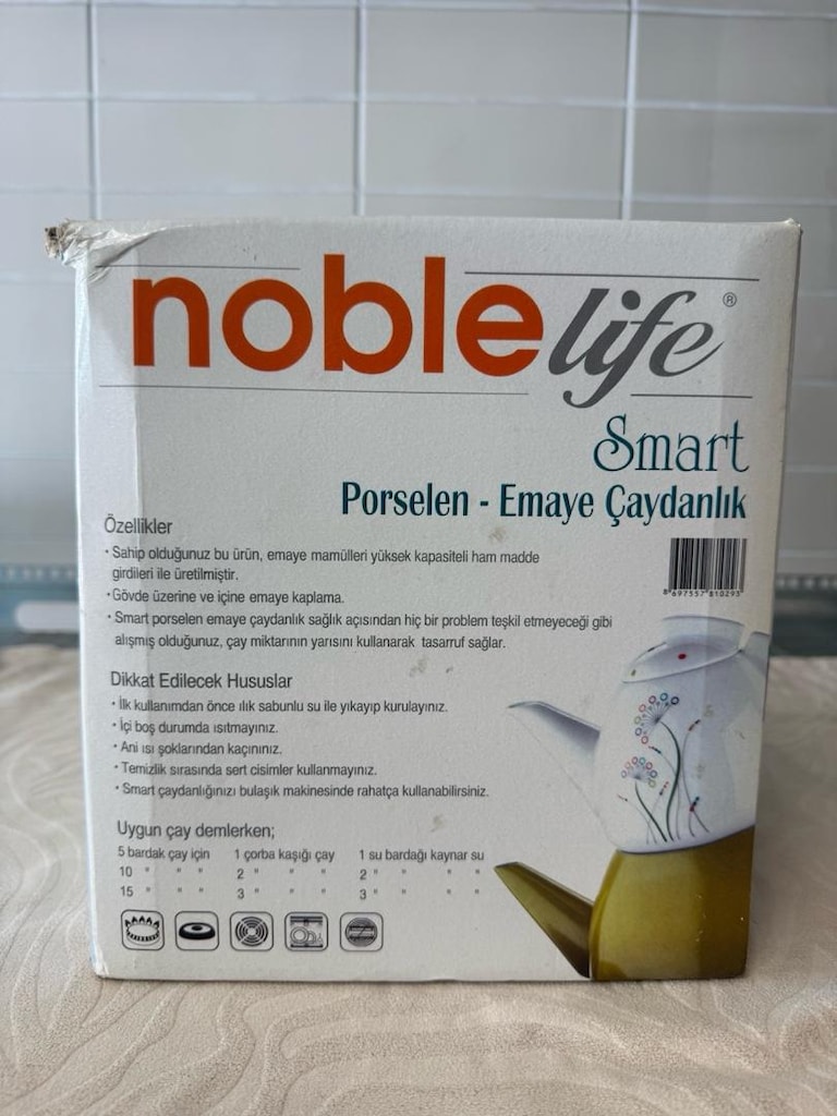 Sıfır, Hiç Kullanılmamış Noble Life Porselen & Emaye Çaydanlık Takımı - 2