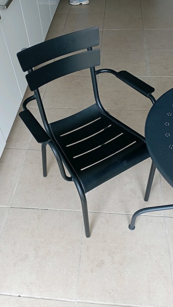 2 kişilik metal masa sandalye takımı - 2