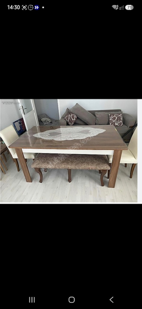 Kilim Masa & 6 sandalye yemek Takımı