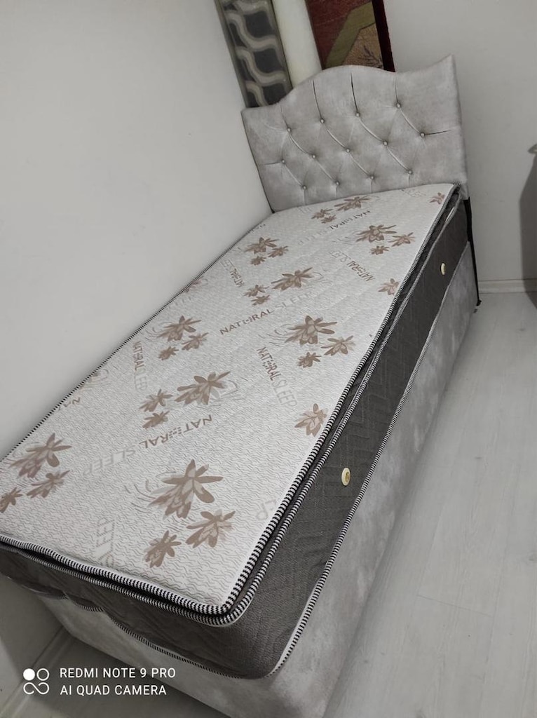 ultra lüks tek kişilik 90x190 baza başlık yatak sıfır ürün dev kampnya - 9