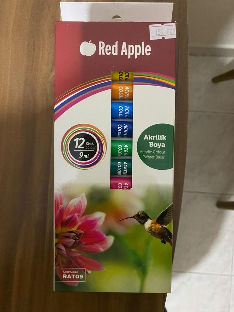 AKRİLİK BOYA 12 RENK RED APPLE - 2