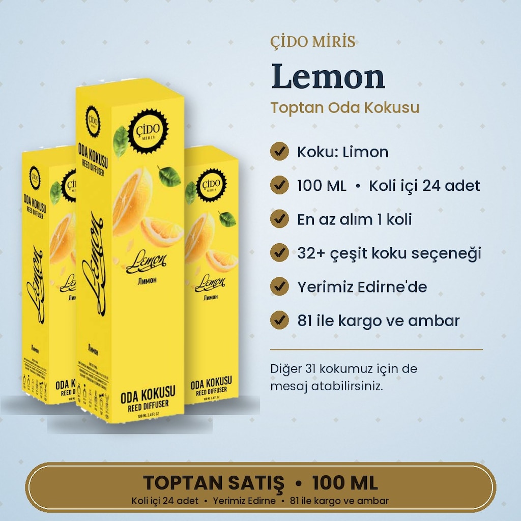 ÇİDO MİRİS LİMON ODA KOKUSU 100ML TOPTANCIDAN - 2