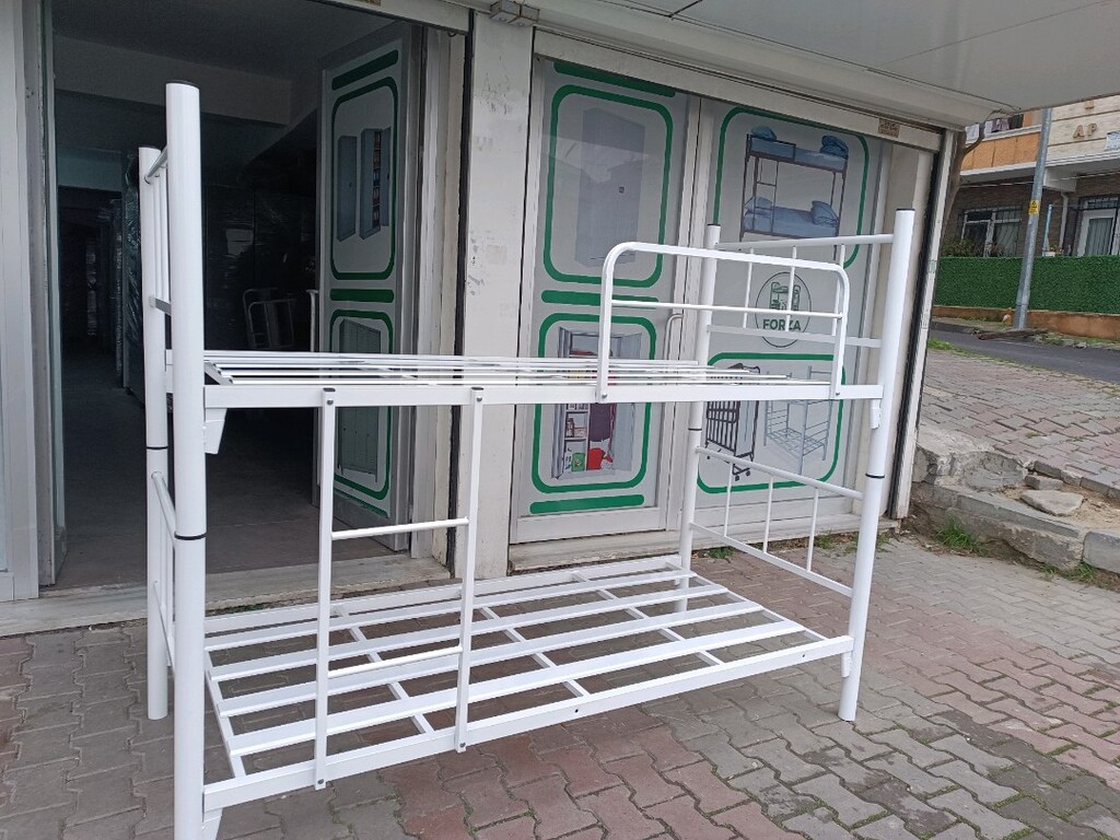 beyaz iki katlı ranza sıfır ürün - 2