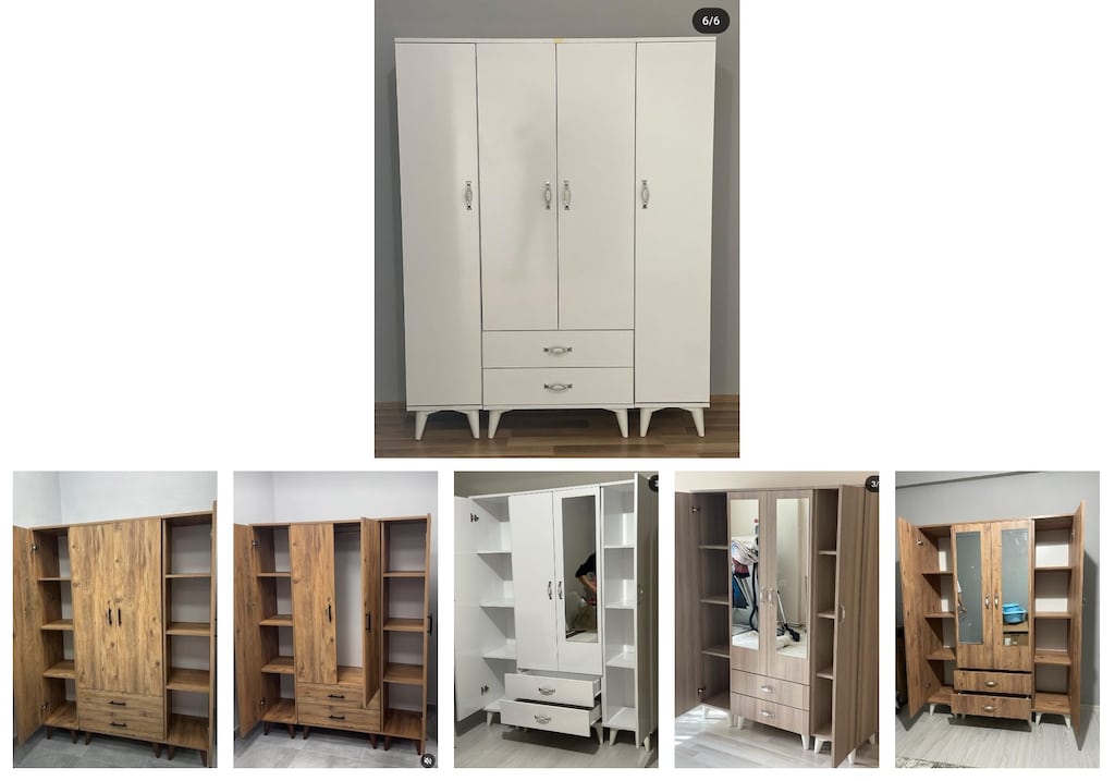 4 kapaklı elbise dolabı cnpfgupfnw - 6