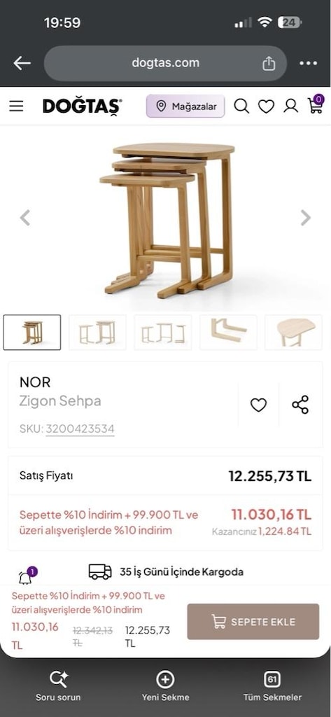 DOĞTAŞ SEHPA - 5