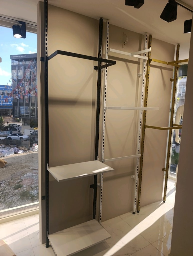 Metal Raf Sistemleri,Mağaza Askılık,Duvar Dikme Rafı,Butik Rafları - 15