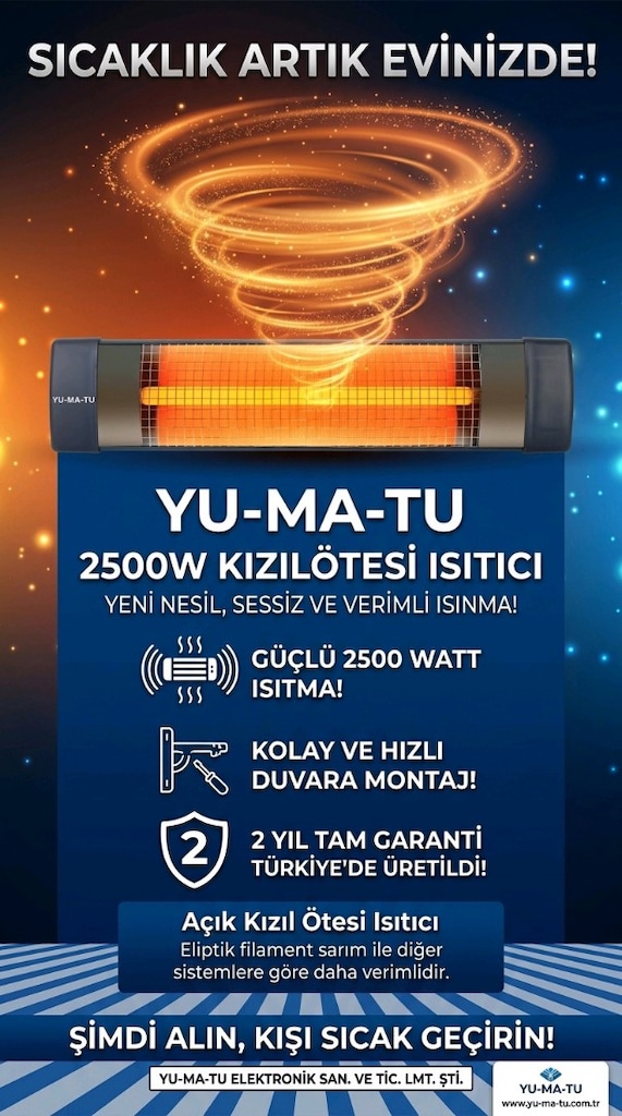 Yumatu 2500W UFO Soba - Yeni - 2