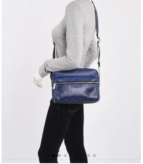 Louis Vuitton Outdoor Messenger Bag Blue Canvas/Leather