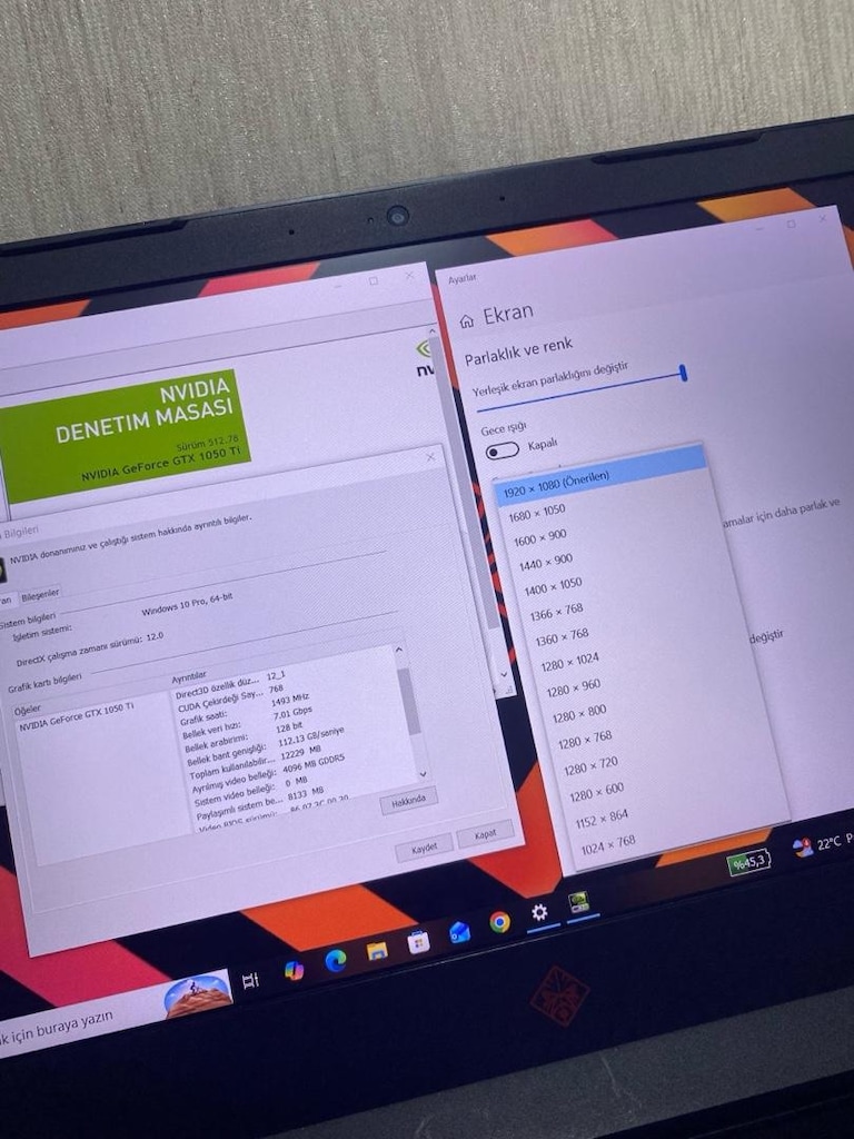 HP OMEN-i7 GAMİNG-16GB DDR4-7700HQ-GTX 1050 Ti-SIFIR BATARYALI-LAPTOP - 4