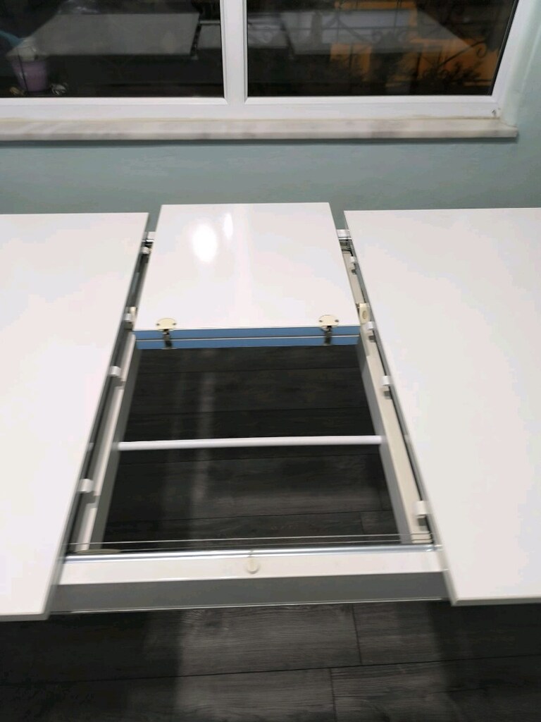 Beyaz Yemek salon masasi takımı - 4