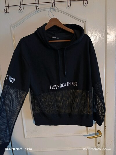 firesh Kapüşonlu Dantel Detaylı Sweatshirt (M)
