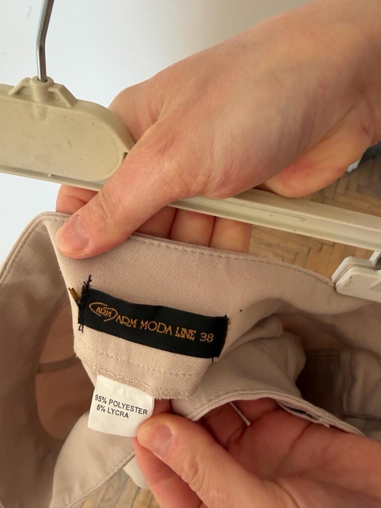 Krem Kadın Pantolon - 8