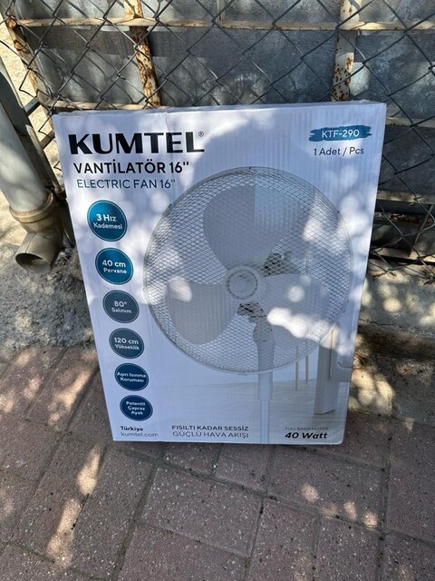 Kumtel sıfır vantilatör üç kademeli sağa sola döner