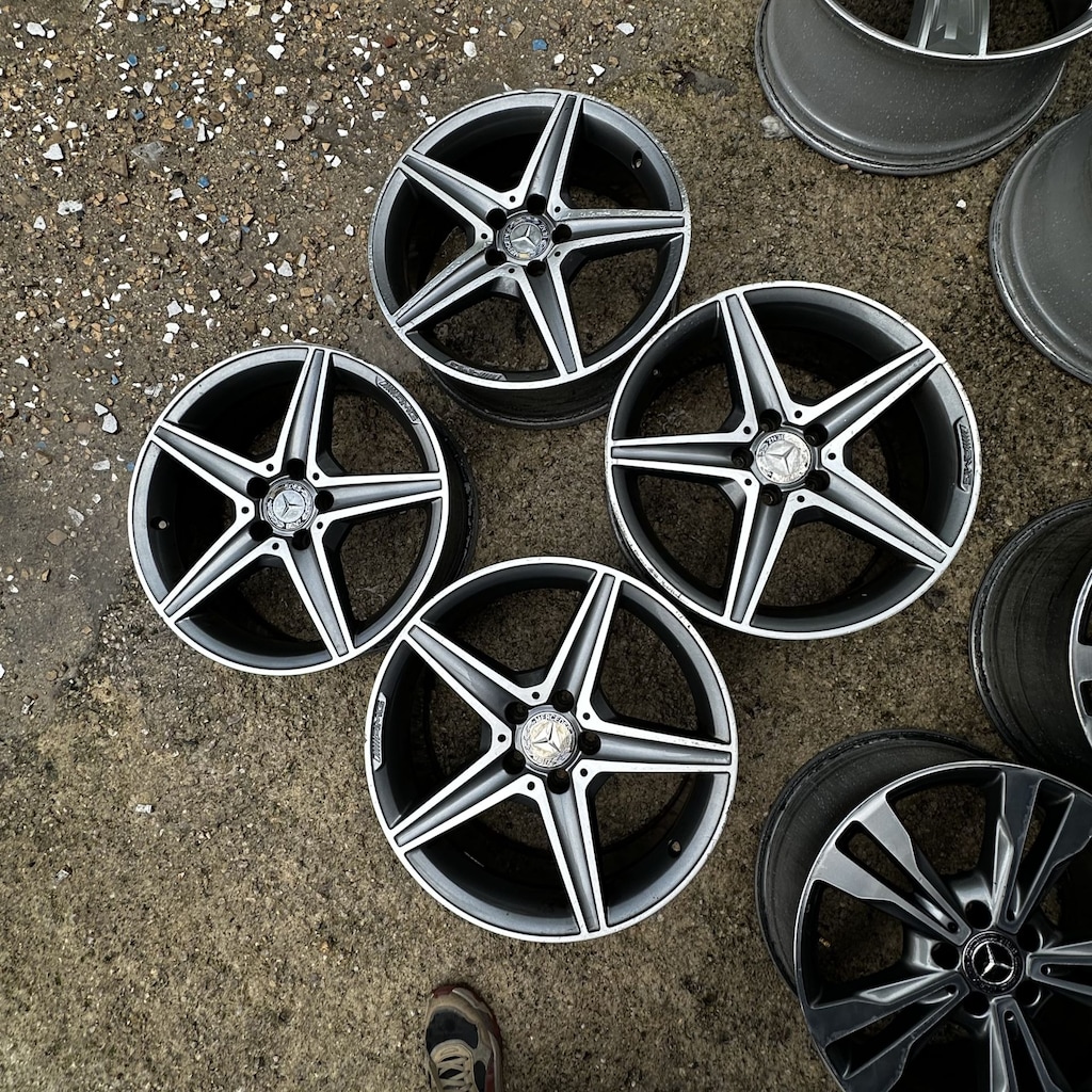 18 inç 5x112 Mercedes W205 AMG OEM Jant Takımı 7,5-8,5 Offset - 4