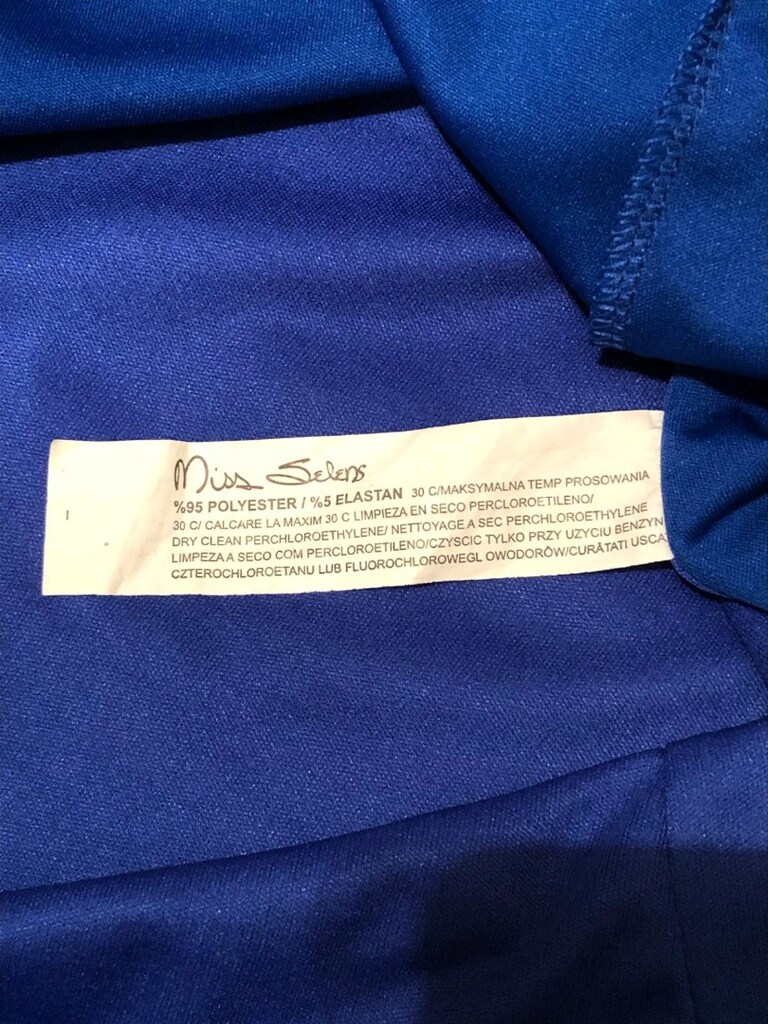 Saks Mavisi Dantel Detaylı Elbise - 4