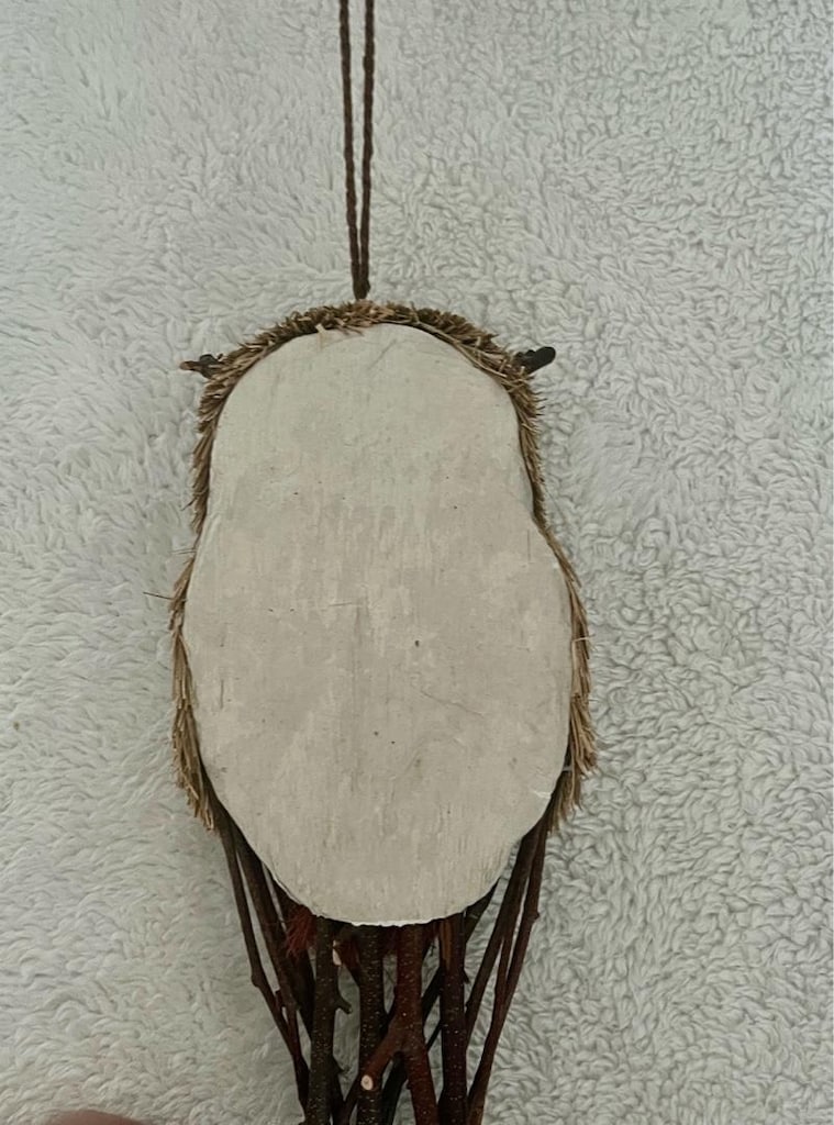 Doğal Dekoratif Baykuş Duvar Süsü - 3
