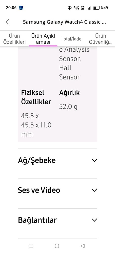 AKILLI SAAT Samsung Galaxy Watch4 Classic 46 MM Akıllı Saat - 17