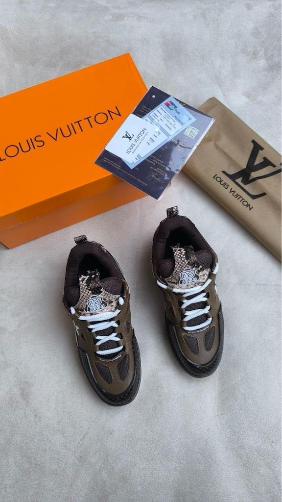 ‼‼LOUIS VUITTON SKATE SNEAKER – BROWN UNISEX - 4