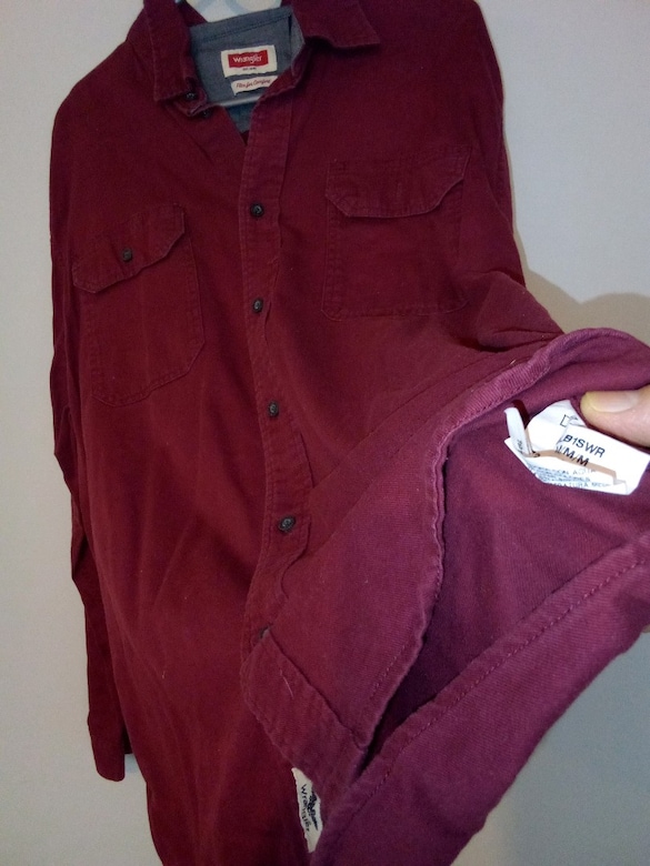 Wrangler xxl bordo spor gömlek en 56 — görsel 7/9