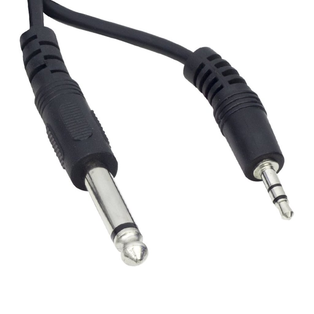 3 Metre 6.3 mm Mono Çivi Jack To 3.5 mm Stereo AUX Gitar Kablo - 3