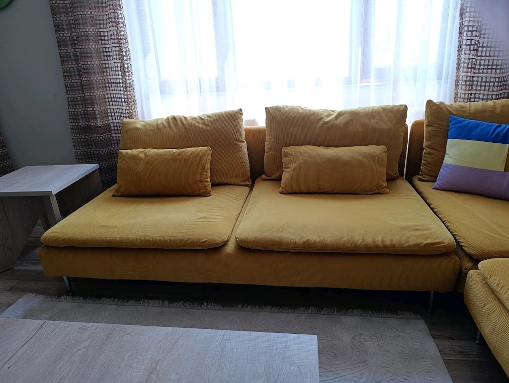 ikea söderhamn kadife fitilli köşe koltuk takımı - 2
