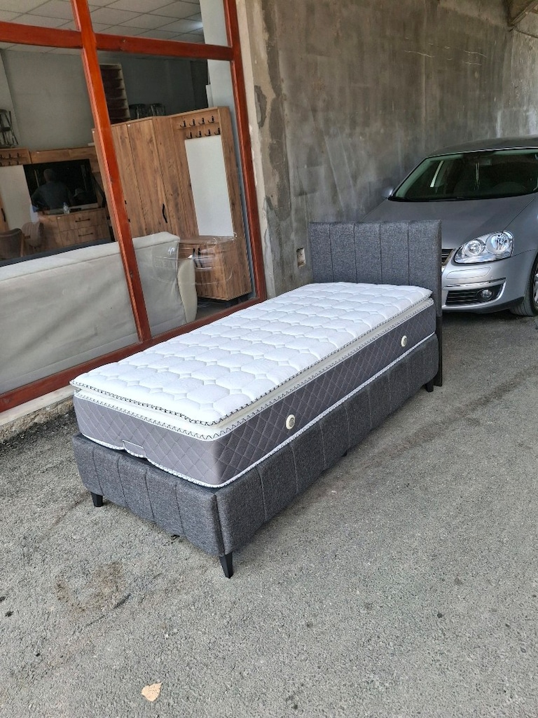 90x190 TEK KİŞİLİK BAZA BAŞLIK ORTOPEDİK YATAK SIFIR ÜRÜN - 2