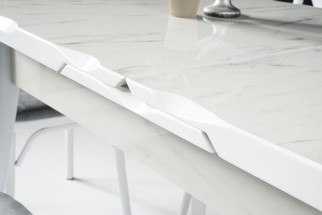 İkon Masa Sandalye Takımı - HighGloss Marmo/Beyaz - 6