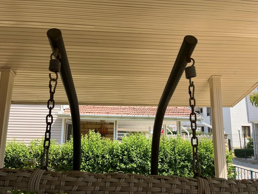çift kişilik rattan/örgü bahçe-teras salıncağı - 3