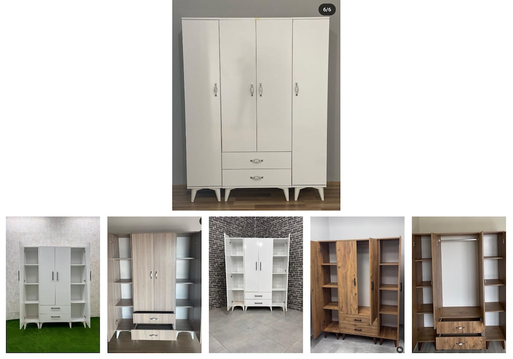 4 kapaklı elbise dolabı jfunqhwkwe - 6