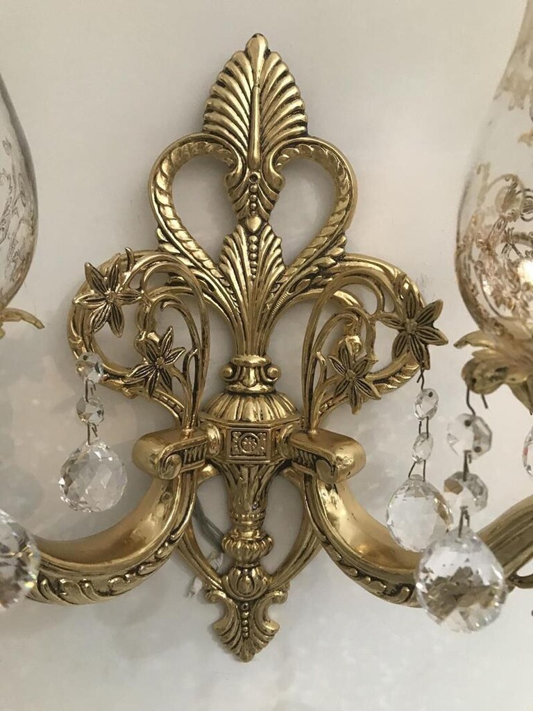Özkristal Avize Döküm Pirinç Kristal Aplik - 4