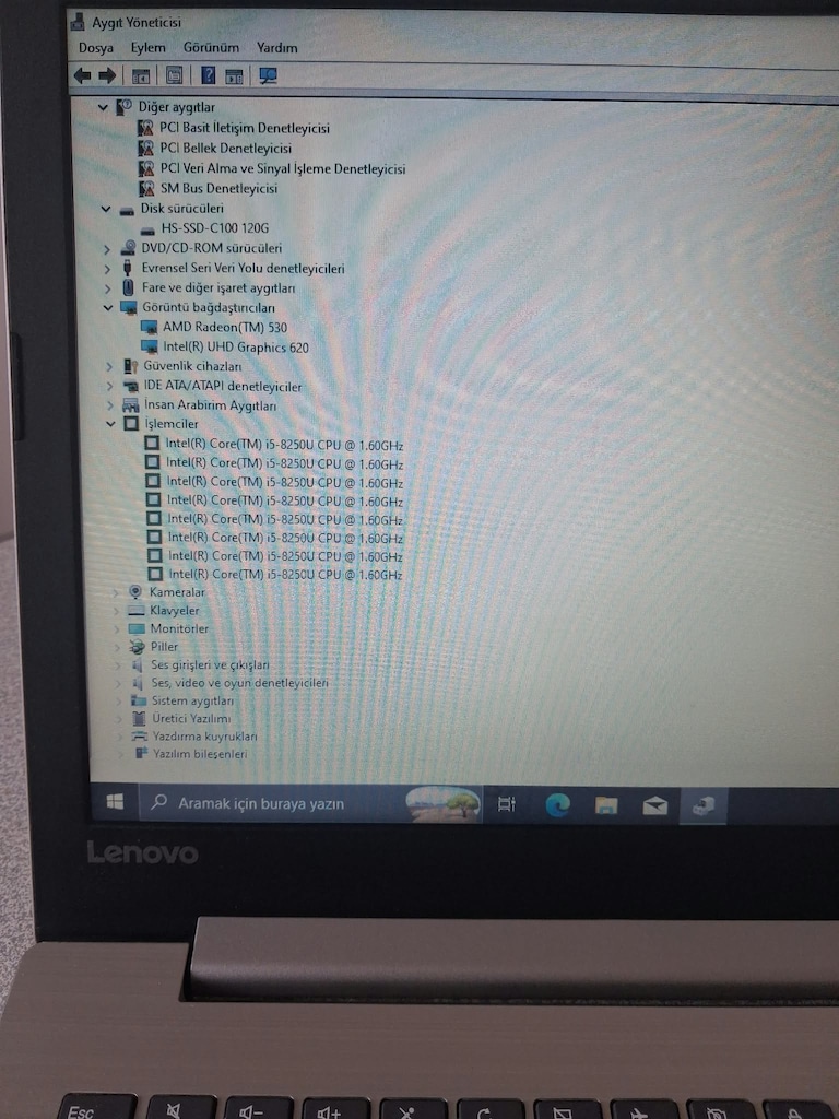 Temiz Lenovo | i5 8.Nesil / 8GB RAM / 120GB SSD /AMD Ekran Kartı - 5