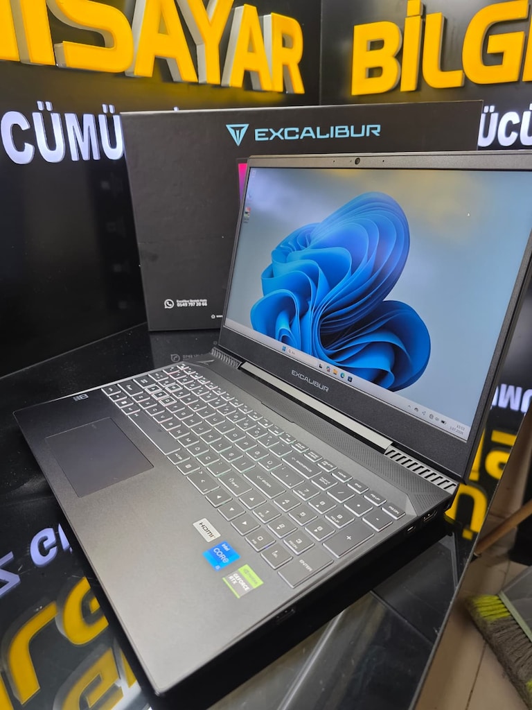EXCALİBUR İ5 12450H 16 GB RAM RTX3050 512GB SSD SIFIRDAN FARKSIZ - 6