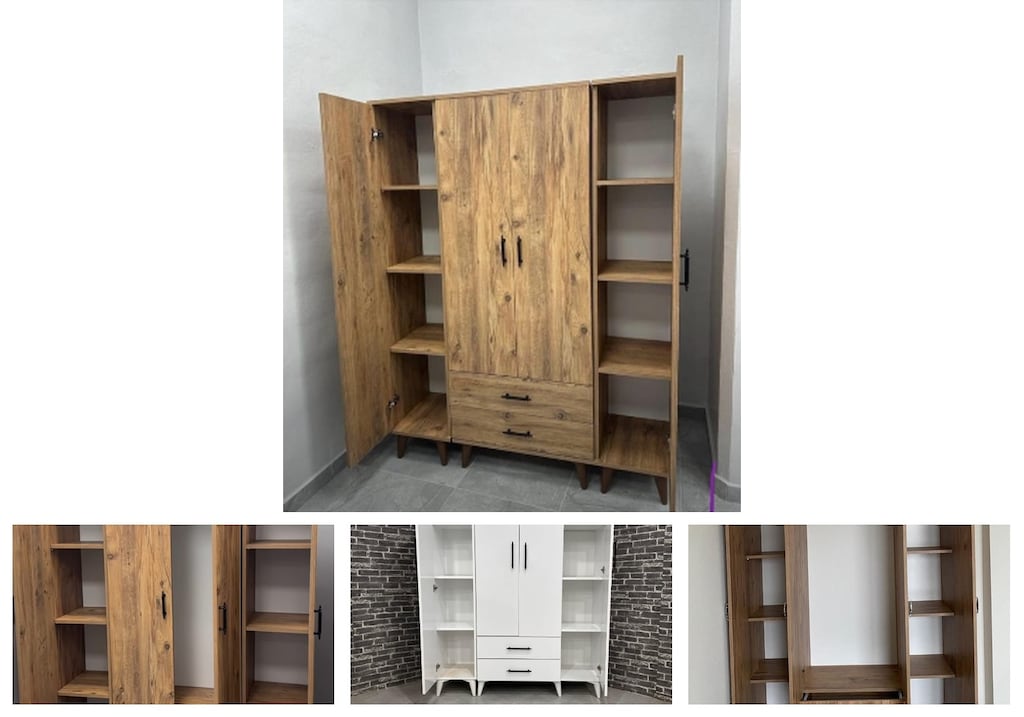 4 kapaklı elbise dolabı aqizffgcld - 4