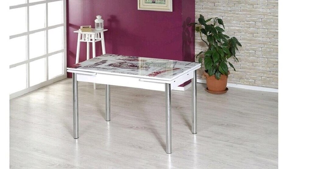 YANDAN AÇILIR CAM MASA 110/170x70x75 - 2.EL TEMİZ - 3