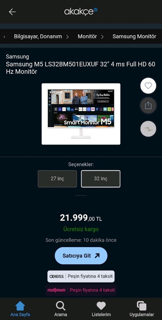 Samsung M5 32 İnç Beyaz Smart TV (SIFIR) - 4