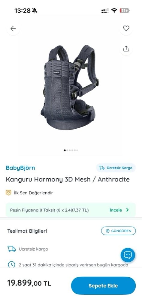 BabyBjörn Kanguru Harmony 3D Anthracite - 8