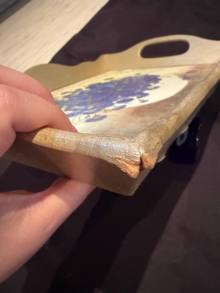 Mavi çiçekli tepsi - 5