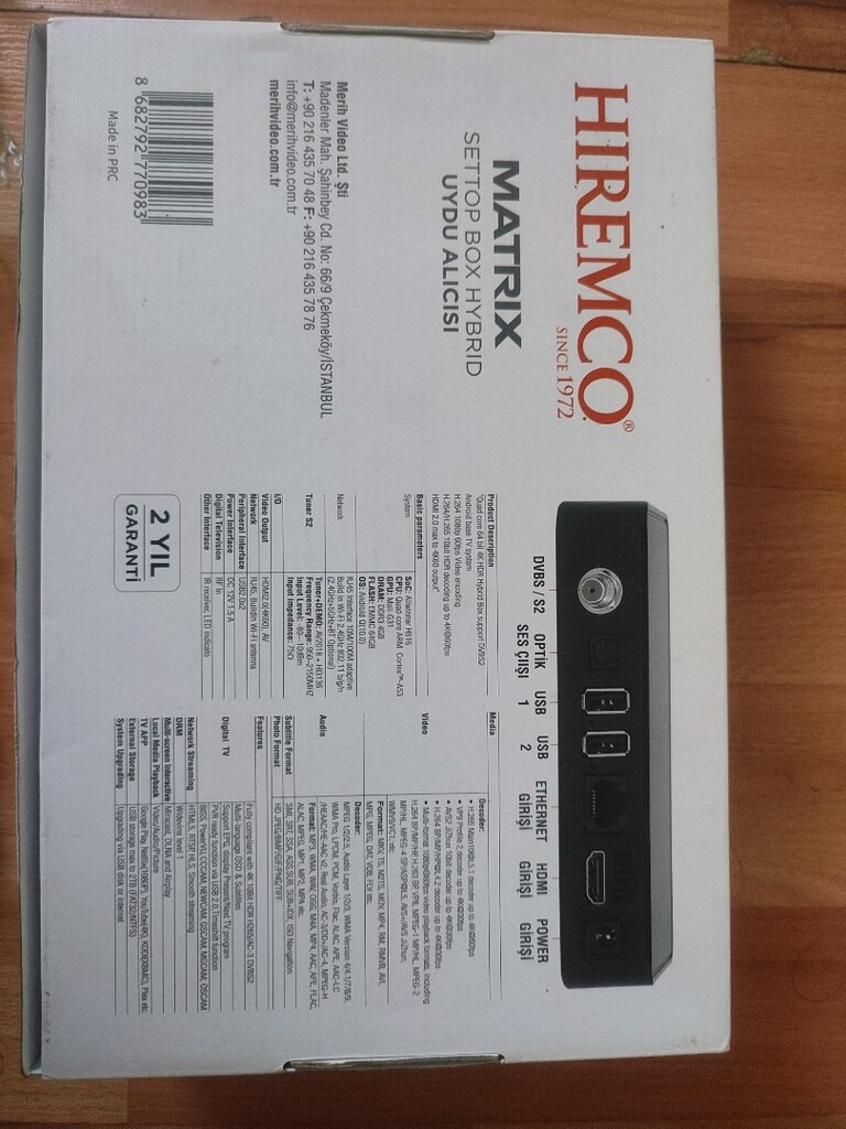 hiremco Matrix 4k android uydu alıcısı - 2